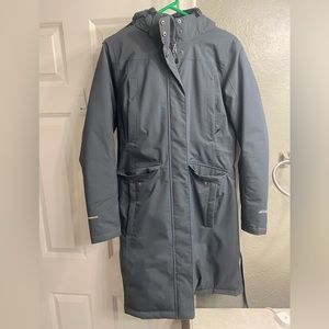 Eddie Bauer grey down winter jacket